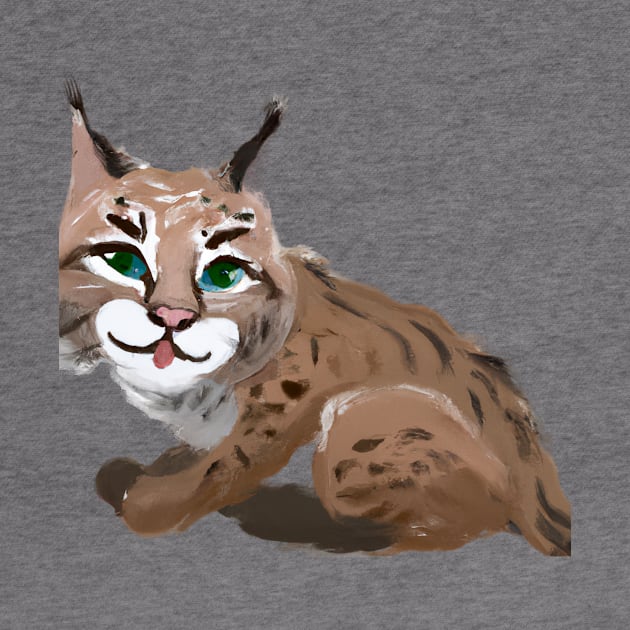 Cute Bobcat Drawing by Play Zoo